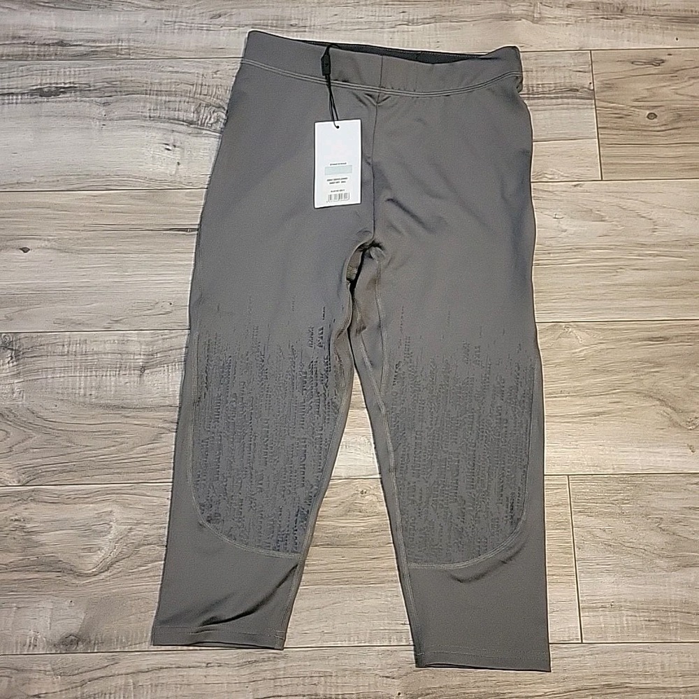 Gymshark Combat Womens Small Cropped Training Tights Grey Gym Workout NEW‎